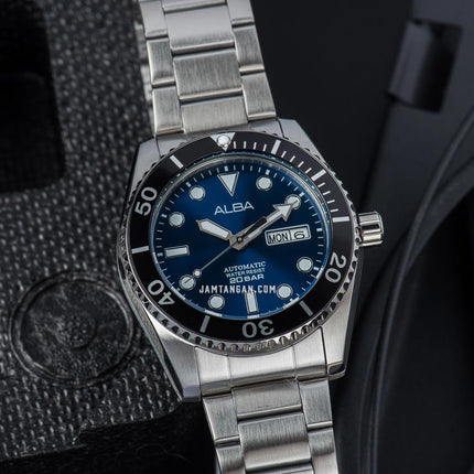 Alba Active AL4333X1 Men Automatic Dark Blue Dial Stainless Steel Strap