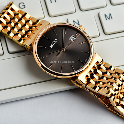 MIDO Dorada M1130.3.13.1 Grey Dial Rose Gold Stainless Steel Strap
