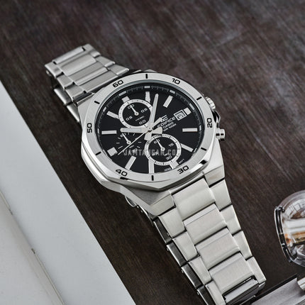 Casio Edifice EFV-640D-1AVUDF Chronograph Men Black Dial Stainless Steel Band