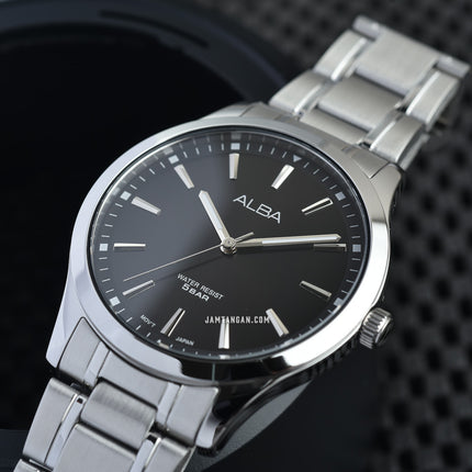 Alba Prestige ARX011X1 Men Black Dial Stainless Steel Strap