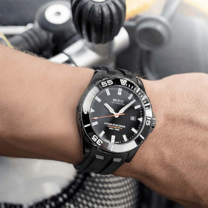 MIDO Ocean Star M026.608.37.051.00 Diver 600 Automatic Men Black Dial Black Rubber Strap