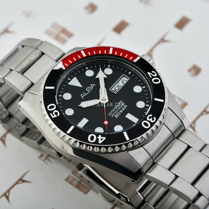 Alba Mechanical AL4293X1 Automatic Men Black Dial Stainless Steel Strap