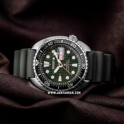 Seiko Prospex SRPE05K1 King Turtle Automatic Green Dial Green Rubber Strap