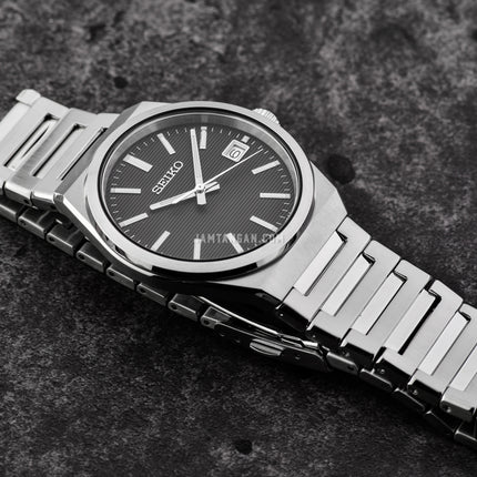 Seiko Classic SUR557P1 Men Black Dial Stainless Steel Strap