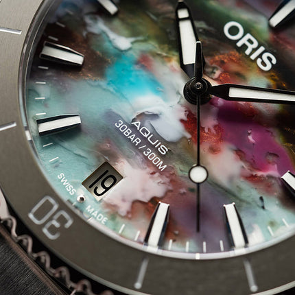 Oris Aquis 01-733-7770-4150-SET Date Upcycle Multicolor Dial Stainless Steel Strap