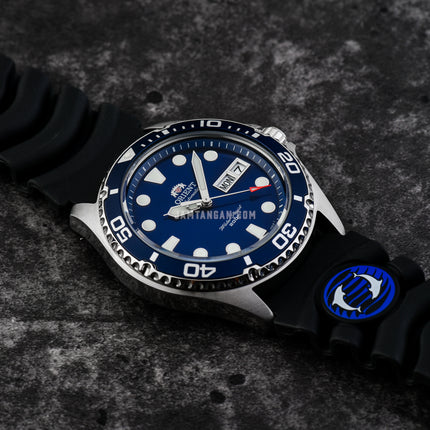 Orient Sports TAA02008D Ray II Automatic Blue Dial Black Rubber Strap