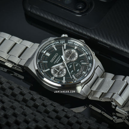 Seiko Chronograph SSB405P1 Essentials Green Dial Stainless Steel Strap