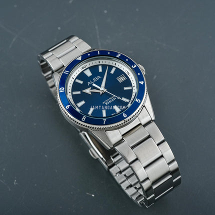 Alba Active AS9U81X1 Men Blue Dial Stainless Steel Strap