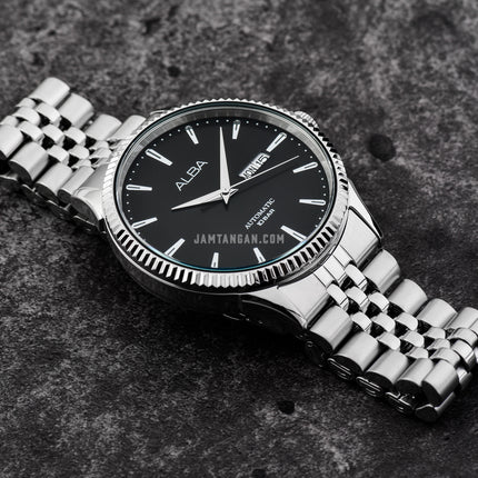 Alba Mechanical AL4239X1 Automatic Man Black Dial Stainless Steel Strap