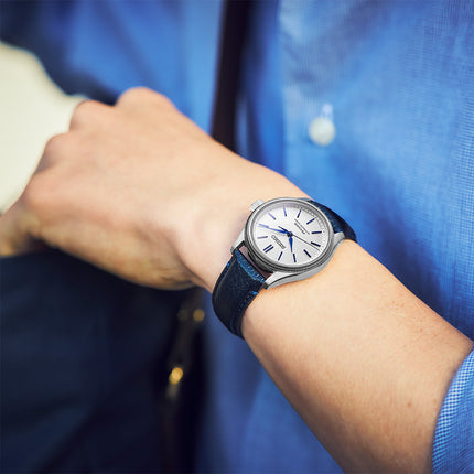 Seiko Presage HCC004J1 145th Anniversary Automatic Shironeri White Navy Leather Limited Edition