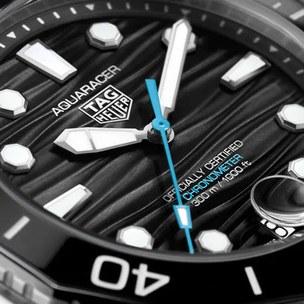 TAG Heuer Aquaracer WBP5110.FT6257 Professional 300 Date Black Dial Black Rubber Strap