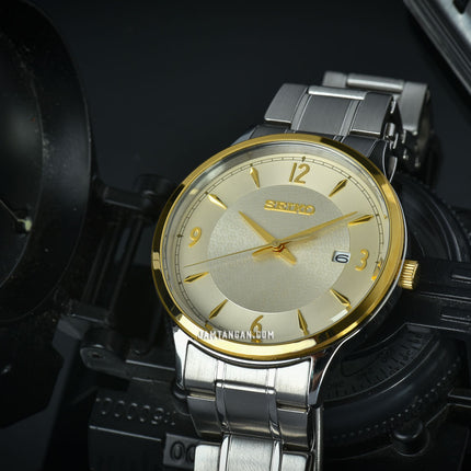 Seiko Classic SGEH92P1 50th Anniversary Men Champagne Dial Stainless Steel Strap