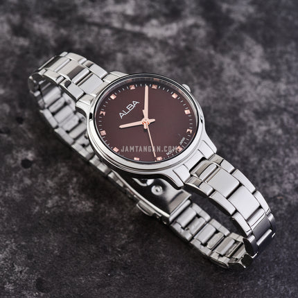 Alba Fashion ARX147X1 Ladies Brown Dial Stainless Steel Strap