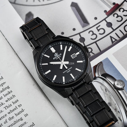Casio Edifice EFV-150DC-1AVUDF Black Dial Black Stainless Steel Band