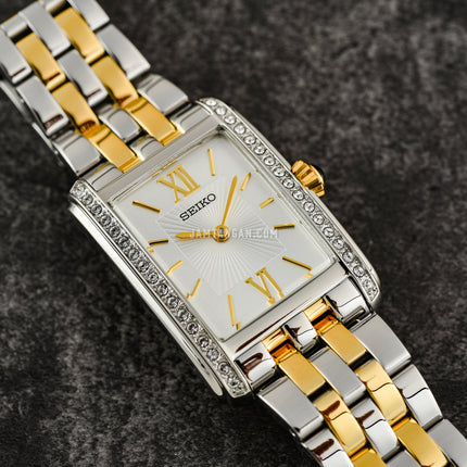 Seiko Ladies SWR093P1 Discover More White Dial Dual Tone Stainless Steel Strap