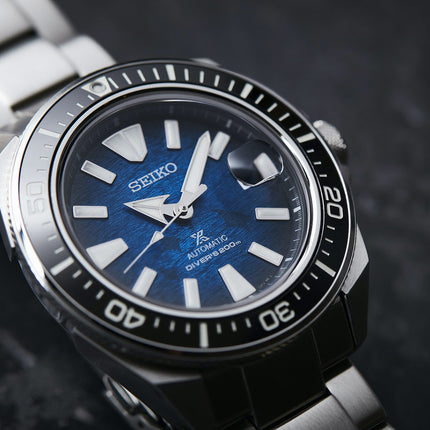 Seiko Prospex SRPE33K1 King Samurai Manta Ray Save The Ocean Stainless Steel Special Edition