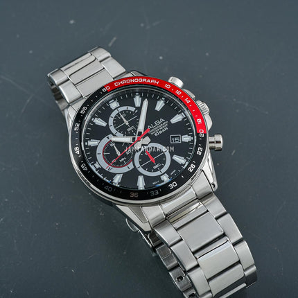 Alba Active AM3A19X1 Men Chronograph Black Dial Stainless Steel Strap