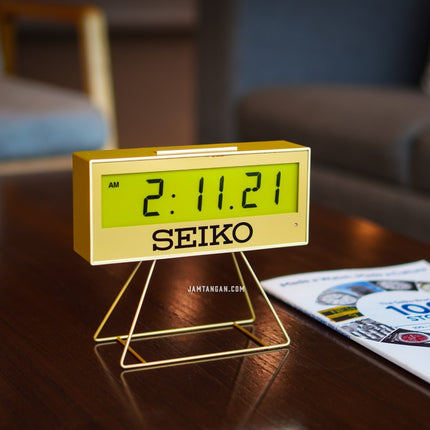 Seiko Alarm Clock QHL084 17.6cm Digital Dial Gold