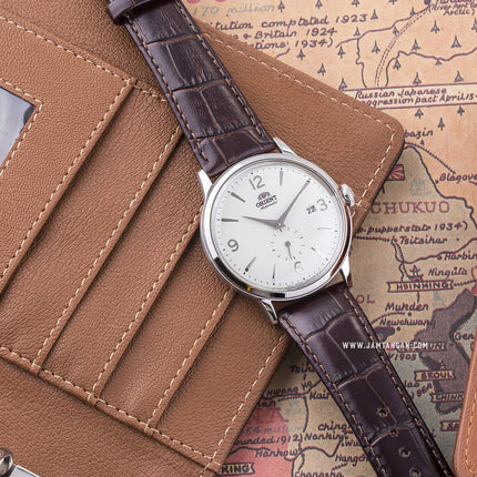 Orient Classic RA-AP0002S Bambino Small Seconds Automatic White Dial Brown Leather Strap