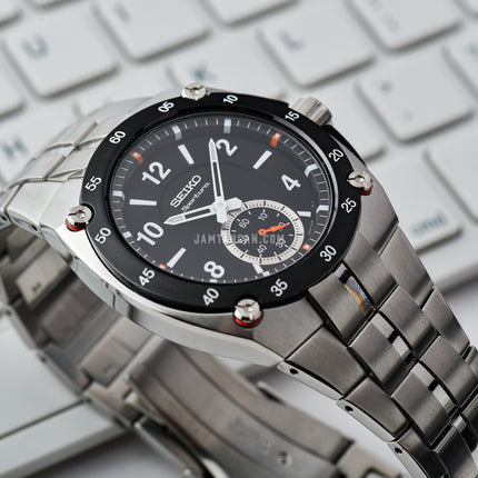 Seiko Sportura SRK023P1 Black Dial Stainless Steel Strap