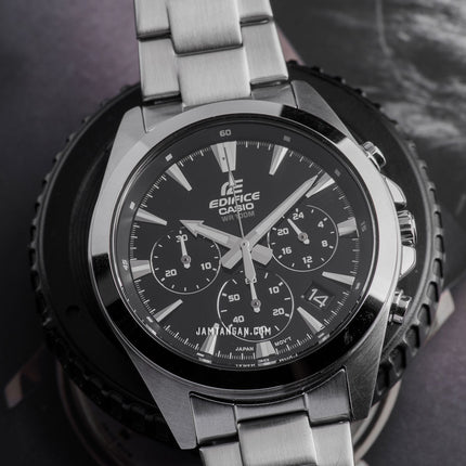 Casio Edifice EFV-630D-1AVUDF Chronograph Black Dial Stainless Steel Band