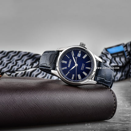 Seiko Presage Shippo Enamel SPB075J1 Baselworld 2018 Automatic Blue Dial Blue Leather Strap