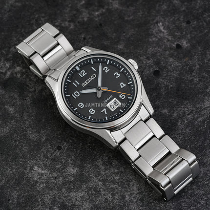 Seiko SUR569P1 Discover More Men Black Dial Stainless Steel Strap