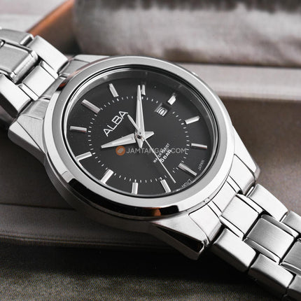 Alba AH7EP9X1 Ladies Black Dial Stainless Steel Strap