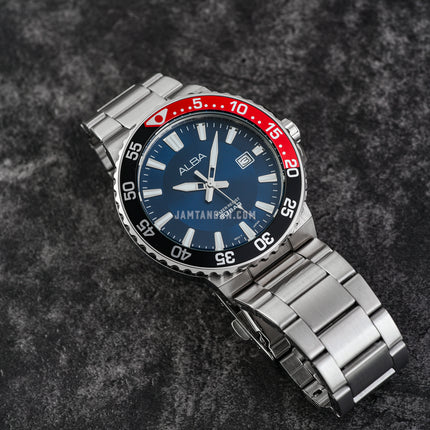 Alba Active AS9S79X1 Men Blue Dial Stainless Steel Strap