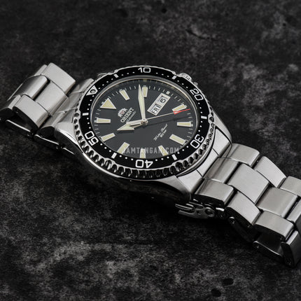 Orient Sports RA-AA0001B Kamasu Automatic Divers Black Dial Stainless Steel Strap