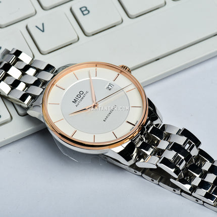 MIDO Baroncelli M037.407.21.031.00 Signature Gent Automatic Silver Dial Stainless Steel Strap