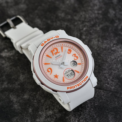 Casio Baby-G BGA-290US-4ADR Sea Elements Series Digital Analog Dial White Resin Band