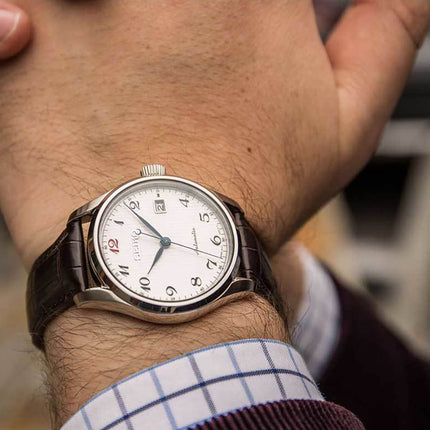 Seiko Presage SJE075J1 Craftsmanship White Enamel Dial Brown Leather Strap