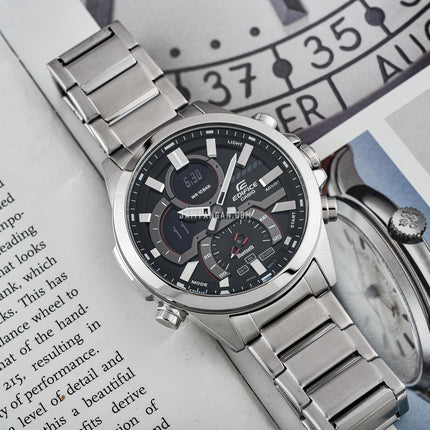 Casio Edifice ECB-30D-1ADF Smartphone Link Model Digital Analog Dial Stainless Steel Band