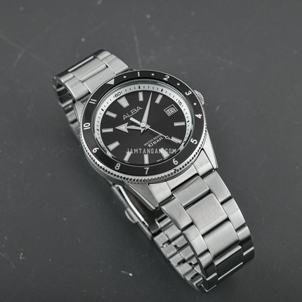 Alba Mechanical AL4717X1 Automatic Men Black Dial Stainless Steel Strap