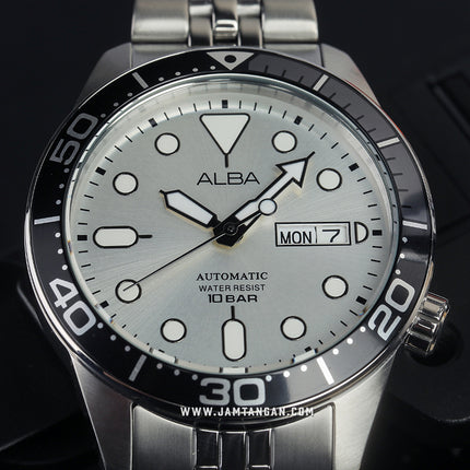 Alba AL4197X1 Automatic Men Silver Dial Stainless Steel Strap