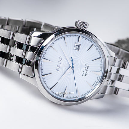 Seiko Presage SRPE19J1 Cocktail Time Skydiving Automatic Light Blue Dial Stainless Steel Strap
