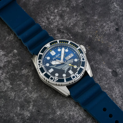 Alba Mechanical AL4621X1 Men Automatic Dual Tone Dial Blue Rubber Strap