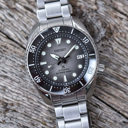 Seiko Prospex SPB323J1 King Sumo Automatic Divers 200M Grey Dial Stainless Steel Strap