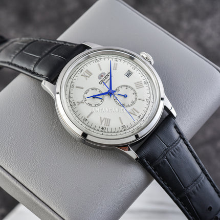 Orient Classic RA-AK0701S Men Automatic White Dial Black Leather Strap