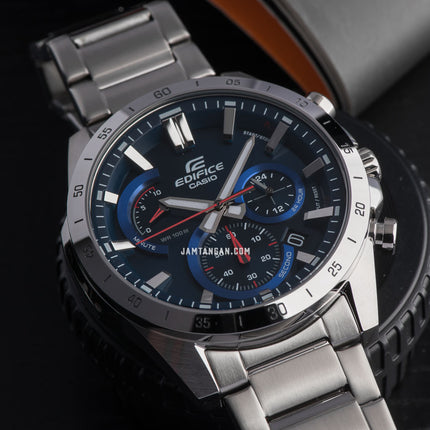Casio Edifice EFR-573D-2AVUDF Chronograph Blue Dial Stainless Steel Band