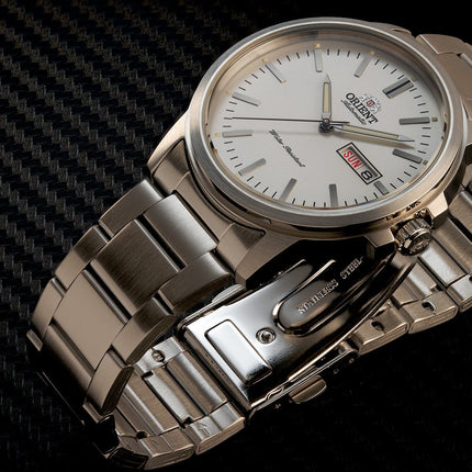 Orient Commuter RA-AA0C03S Men Silver Dial Stainless Steel Strap