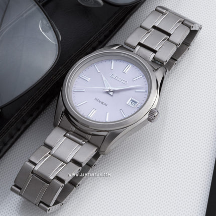 Seiko Classic SUR369P1 Discover More Silver Dial Titanium Strap