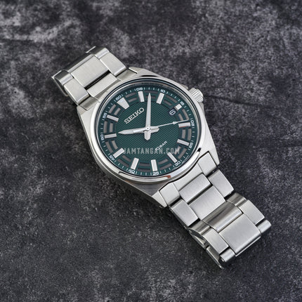 Seiko Classic SUR503P1 Discover More Green Dial Stainless Steel Strap