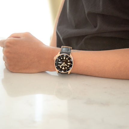 Seiko 5 Sports SRPD76K1 SKX Sports Style Automatic Black Dial Black Rubber Strap