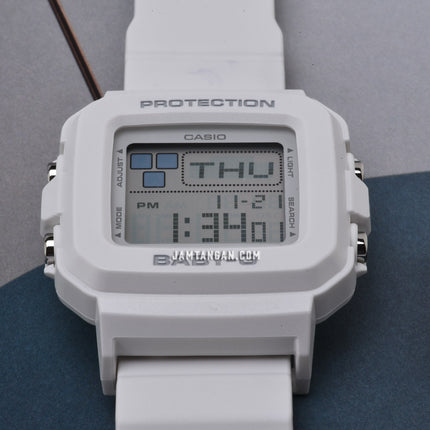 Casio Baby-G + Plus BGD-10L-7DR Ladies Digital Dial White Resin Band