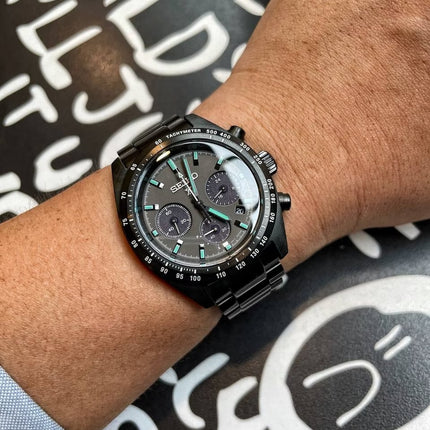 Seiko Prospex SSC917P1 Black Series Night Vision Speedtimer Solar Chronograph Stainless Steel Strap