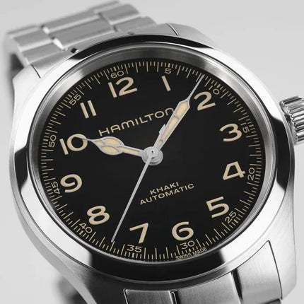 Hamilton Khaki Field H70405130 Murph 38mm Automatic Black Dial Stainless Steel Strap