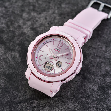 Casio Baby-G BGA-290DS-4ADR Moon & Stars Digital Analog Gradation Dial Pink Resin Band