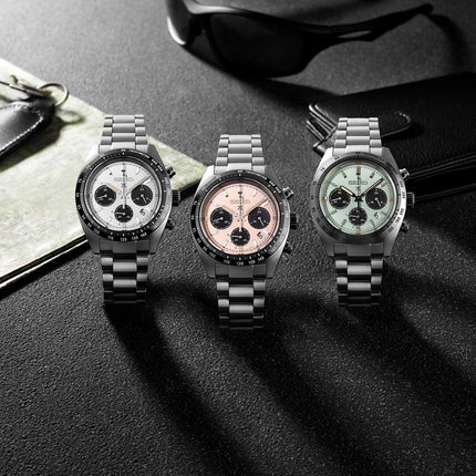 Seiko Prospex SSC961P1 Speedtimer Youngtimer Solar Chrono In Monochrome Stainless Steel Strap
